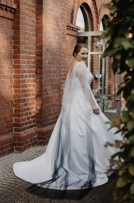 One blushing bride ombre cape